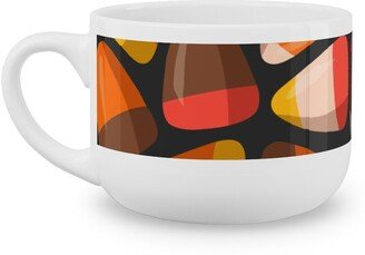 Mugs: Candy Corn - Midnight Latte Mug, White, 25Oz, Orange