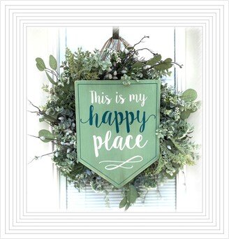 This Is Our Happy Place Wreath - Home Decor Wreath, Natural, Door Decor, Wreaths, Summer Wreath