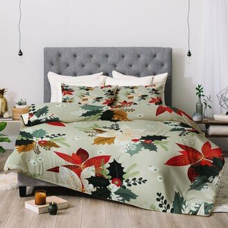 Holiday Floral 3-Piece Comforter Set