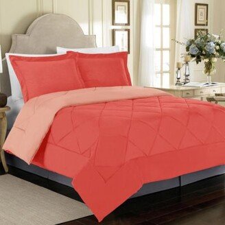 All Season Peach Skin Reversible Bedding Comforter Set Collection