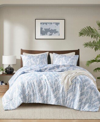 Aria Floral Print Reversible 3-Pc. Comforter Set, Full/Queen