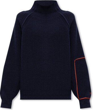 Wool Turtleneck Sweater Navy - Blue