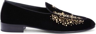 Alvaro studded velvet loafers