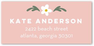 Address Labels: Distinguished Daisy Address Label, Pink, Address Label, Matte