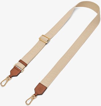 Womens Natural x Paula's Ibiza Branded Cotton and Leather bag Strap