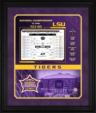 Fanatics Authentic Lsu Tigers 2023 Ncaa Women's Basketball National Champions Framed 20