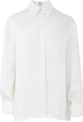 Róu So Luna Satin Shirt - Pearl White