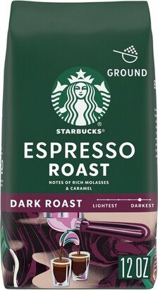 Dark Roast Ground Coffee — Espresso Roast — 100% Arabica — 1 bag (12 oz.)