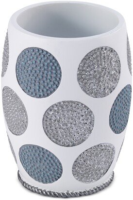 Dotted Circle Textured Resin Tumbler - Blue/Silver