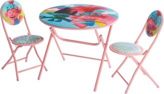 Dreamworks Trolls 3 Piece Foldable Round Table and Chair Set