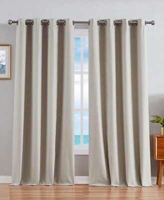 Providence Ultimate Blackout Grommet Window Curtain Panel Set, 52 x 63