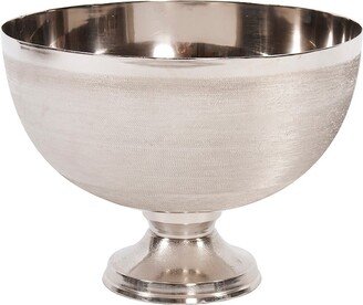 Allan Andrews Textured Silver Metal Footed Bowl, Large