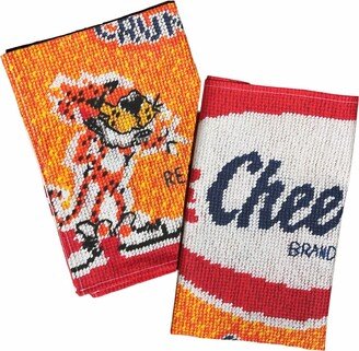 Mommani Threads Orange Crush Cheetos Linen Cotton Tea Towels - Yellow & Orange