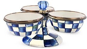 MacKenzie-Childs Royal Check Enamel Triplicity