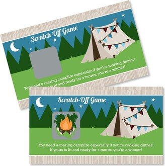 Big Dot of Happiness Happy Camper - Camping Baby Shower or Birthday Party Game Scratch Off Cards - 22 Count