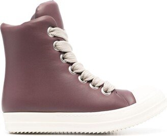 High-Top Padded Leather Sneakers