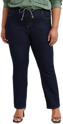 Trendy Plus Size 724 High-Rise Straight-Leg Jeans