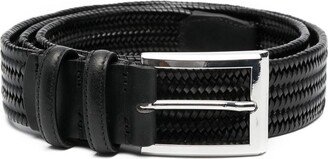 Braided Leather Buckle Belt