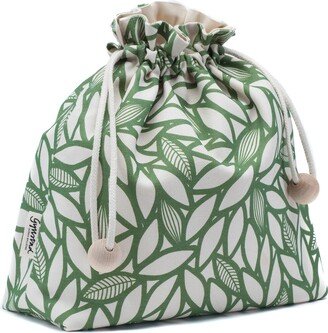 Gyllstad Bladverk Green Drawstring Wash Bag