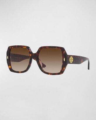 Gradient Tortoise Square Acetate Sunglasses