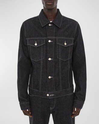 Men's Denim Trucker Jacket-AE