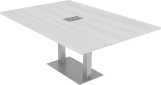 Skutchi Designs, Inc. 7Ft Rectangular Conference Room Table Power And Data Square Metal Base
