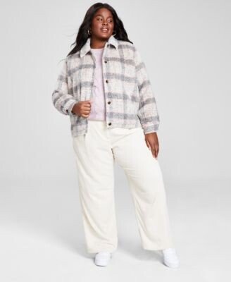 And Now This Now This Trendy Plus Size Jacket Cable Knit Sweater Corduroy Pants