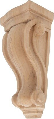 Architectural Products by Outwater 8-1/4 in. x 3-3/4 in. x 2-5/8 in. Unfinished Small North American Solid Alder Classic Traditional Plain Wood Corbel
