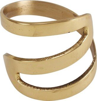 Saro Lifestyle Zig Zag Napkin Ring, Gold (Set of 4)