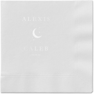 Wedding Napkins: Celestial Union Napkin, White, White