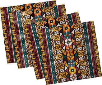 Kente Pattern Set of 4 Napkins, 12