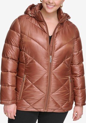 Size Shine Hooded Packable Puffer Coat, Created for Macy's