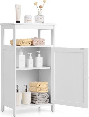 Bathroom Wooden Floor Cabinet Multifunction Storage Rack Organizer Stand Bedroom