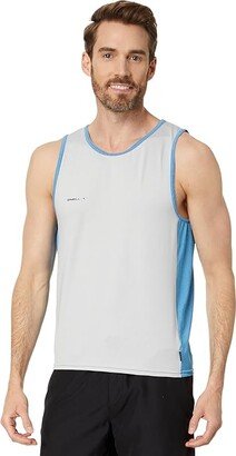 Hybrid Tank Top (Overcast/Brite Blue) Men's Swimwear