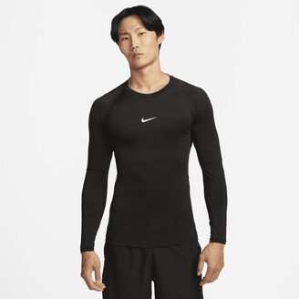 Men's Pro Dri-FIT Tight Long-Sleeve Fitness Top in Black