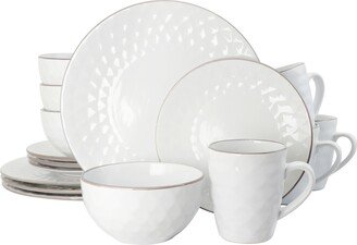 Camil Medici Pearl 16 Piece Dinnerware Set, Service for 4