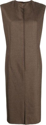 1990s Zip-Up Sleeveless Shift Dress