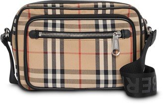 Vintage Check and Leather Crossbody Bag