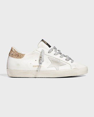 Superstar Leather Glitter Low-Top Sneakers-AA