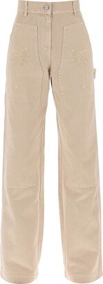 'gd Bull' Cargo Pants With Embroidered Palm Trees-AB