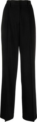 Cotton Straight-Leg Tailored Trousers-AA