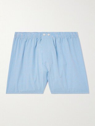 Checked Cotton-Poplin Boxer Shorts