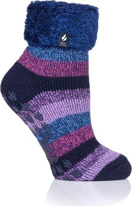 Heat Holders Heat Holder Women' Annabelle Stripe Lounge Sock Navy U 5-9| Size Women' 5-9 - Navy