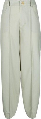 Mid-Rise Tapered Trousers-AX