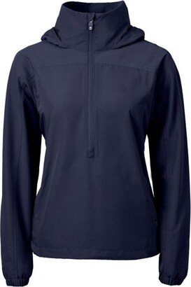 Cutter Buck Charter Eco Knit Recycled Womens Anorak Jacket - Navy Blue - M