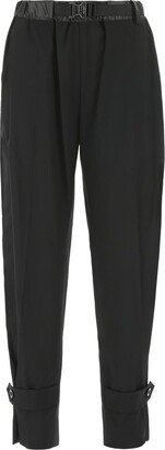 Belted-Waist Button Detailed Tapered Pants