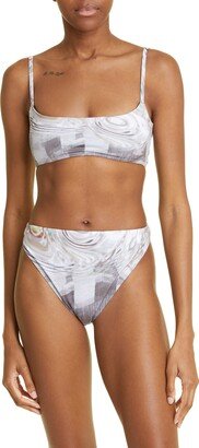 ELLISS Distorted Sequin Two-Piece Swimsuit