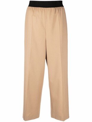 Wide-Legged Cropped Trousers
