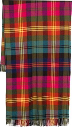 Plaid-Check Virgin-Wool Scarf