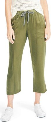 Women's Satin Cropped Pant